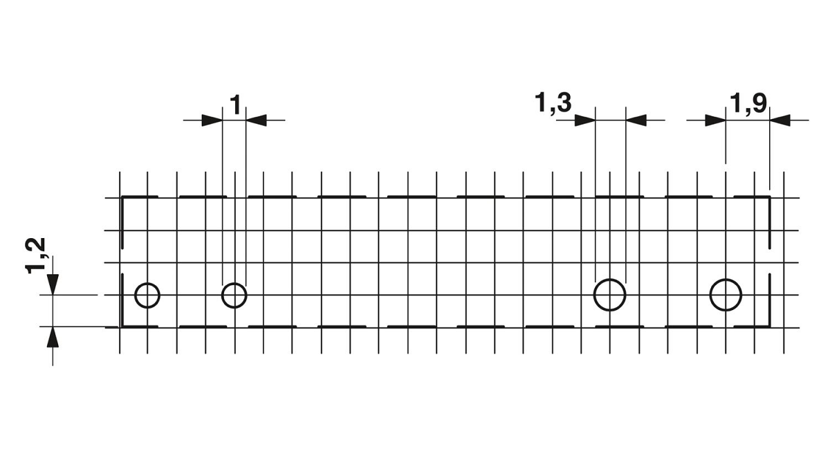 phoenix-contact-2966595 Drilling plan solder pad geometry